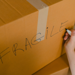 Label fragile items.
